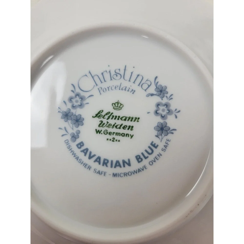 Seltmann Weiden Bavarian‎ Blue Christina Bread Dessert Plate Replacement 5.75